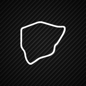 Castle Combe Track Outline Vinyl Sticker Transfer Decal